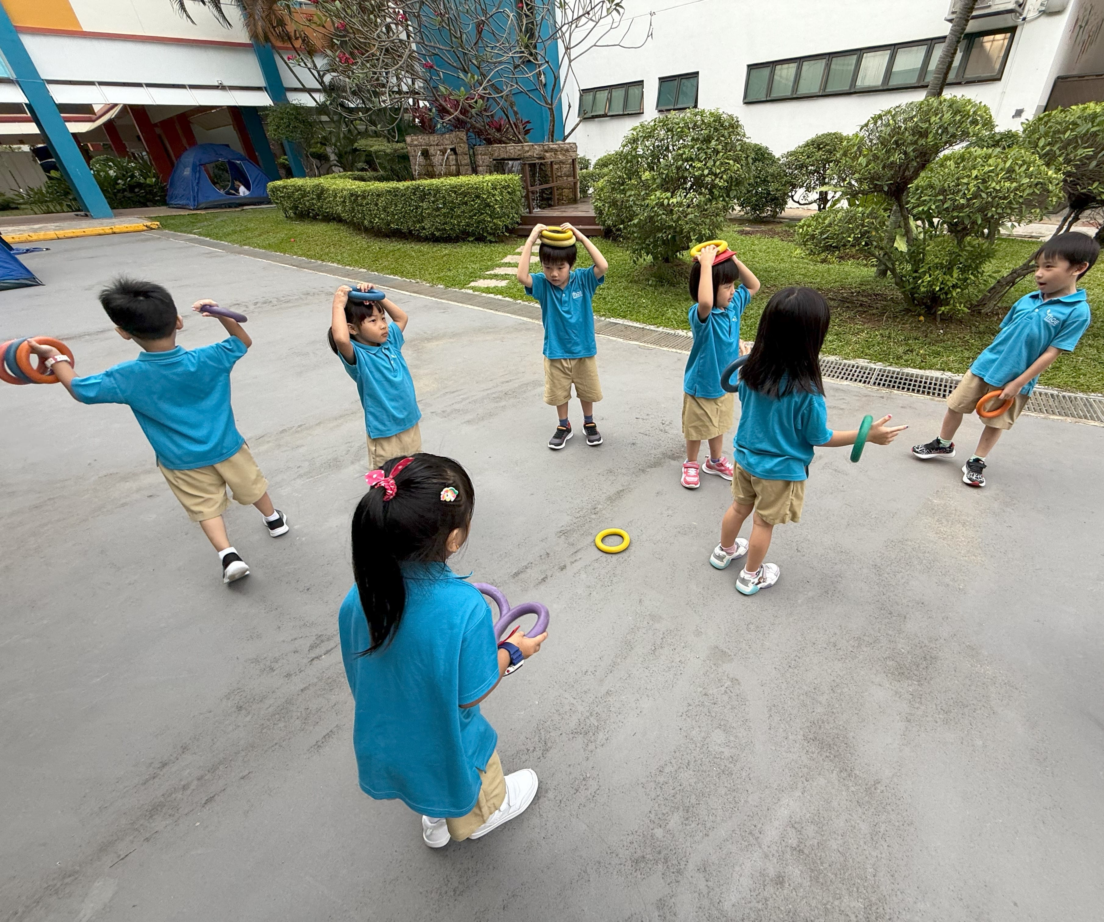 Children enjoying a combined YES Day with their friends from other classes.